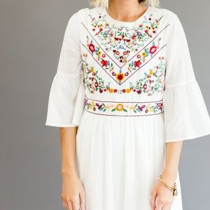 Roolee Demille Embroidered Dress